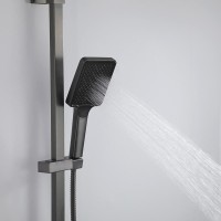 Душевая стойка Frap H76 F2476-9 оружейная сталь