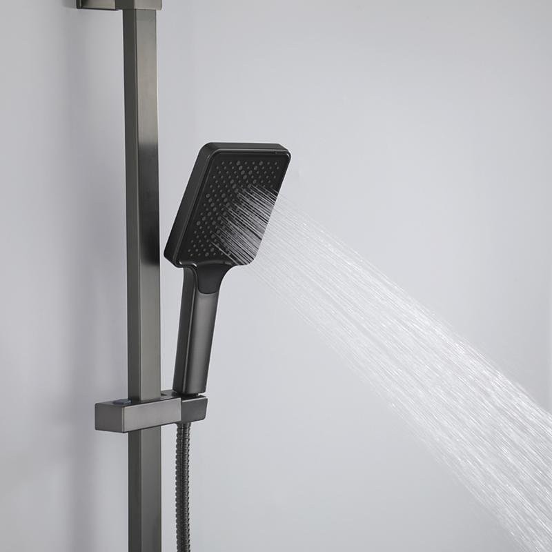 Душевая стойка Frap H76 F2476-9 оружейная сталь