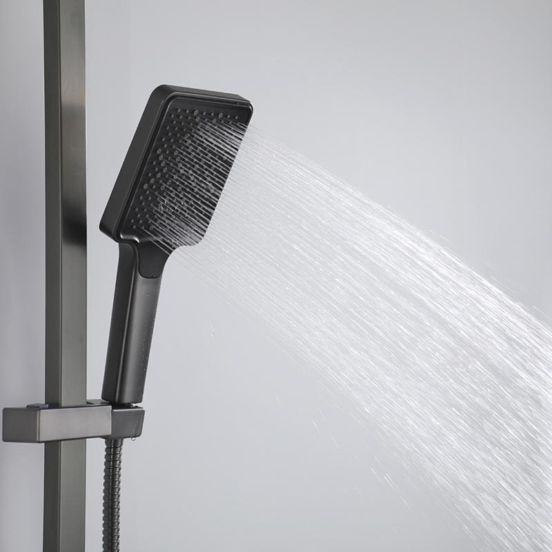 Душевая стойка Frap H76 F2476-9 оружейная сталь