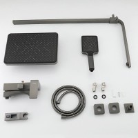 Душевая стойка Frap H76 F2476-9 оружейная сталь