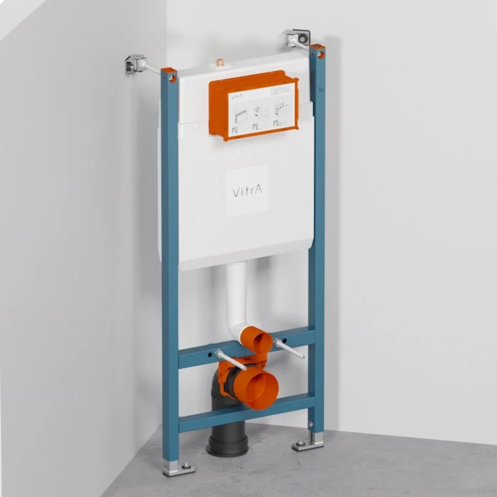 Комплект Унитаз подвесной VitrA Valarte + Крышка 124-003-009 с микролифтом + Инсталляция V-Fix Core 732-5800-01PV + Кнопка Root Round 740-2200 белая глянцевая