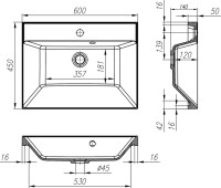 Тумба с раковиной BelBagno Marino 60 bianco lucido, напольная