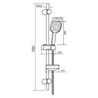 Душевой гарнитур Orange O-Shower OS704b черный Душевой гарнитур Orange O-Shower OS704b черный