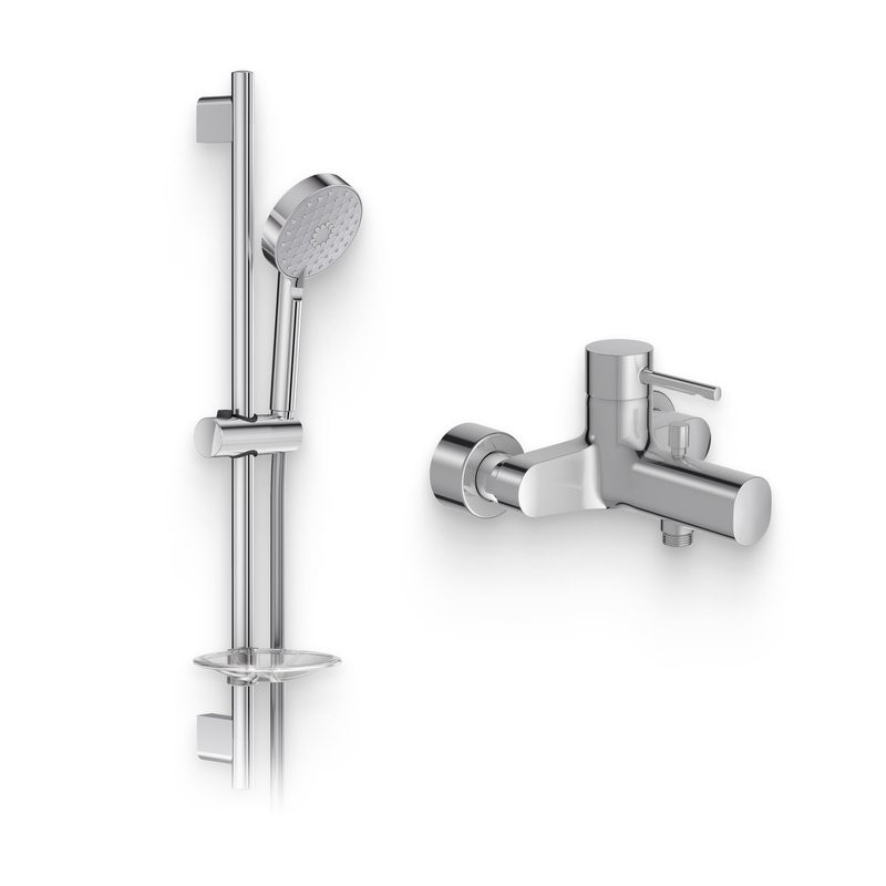 Душевой комплект Смеситель Jacob Delafon Cuff E45532-CP + Гарнитур Awaken E99898RU-CP