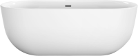 Акриловая ванна BelBagno BB706-1800-800 180x80 см, отдельностоящая, белая, овальная, со сливом-переливом, с донным клапаном