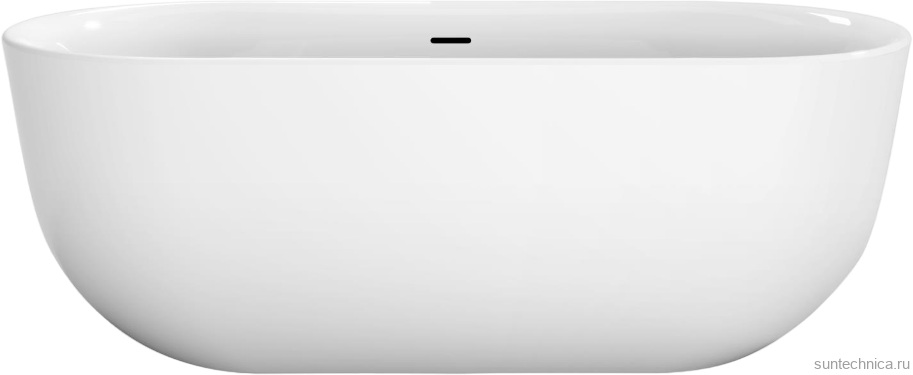 Акриловая ванна BelBagno BB706-1800-800 180x80 см, отдельностоящая, белая, овальная, со сливом-переливом, с донным клапаном