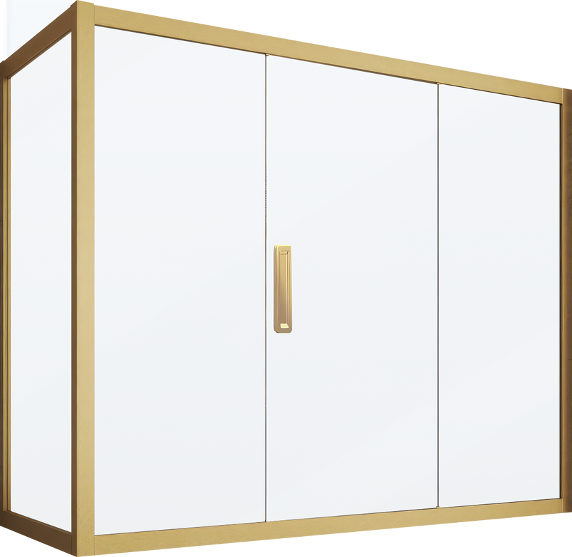 Шторка на ванну Kubele DE019 PR3-MAT-BR, 170х80 см, профиль бронза