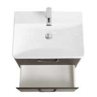 Мебель для ванной комнаты BelBagno Due 50 подвесная, 2 ящика, оружейная сталь