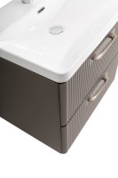 Мебель для ванной комнаты BelBagno Due 50 подвесная, 2 ящика, оружейная сталь