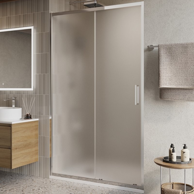 Душевая дверь в нишу BelBagno Luce BF-1-120-P-Cr профиль хром, стекло рифленое