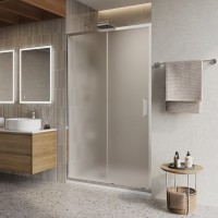Душевая дверь в нишу BelBagno Luce BF-1-120-P-Cr профиль хром, стекло рифленое