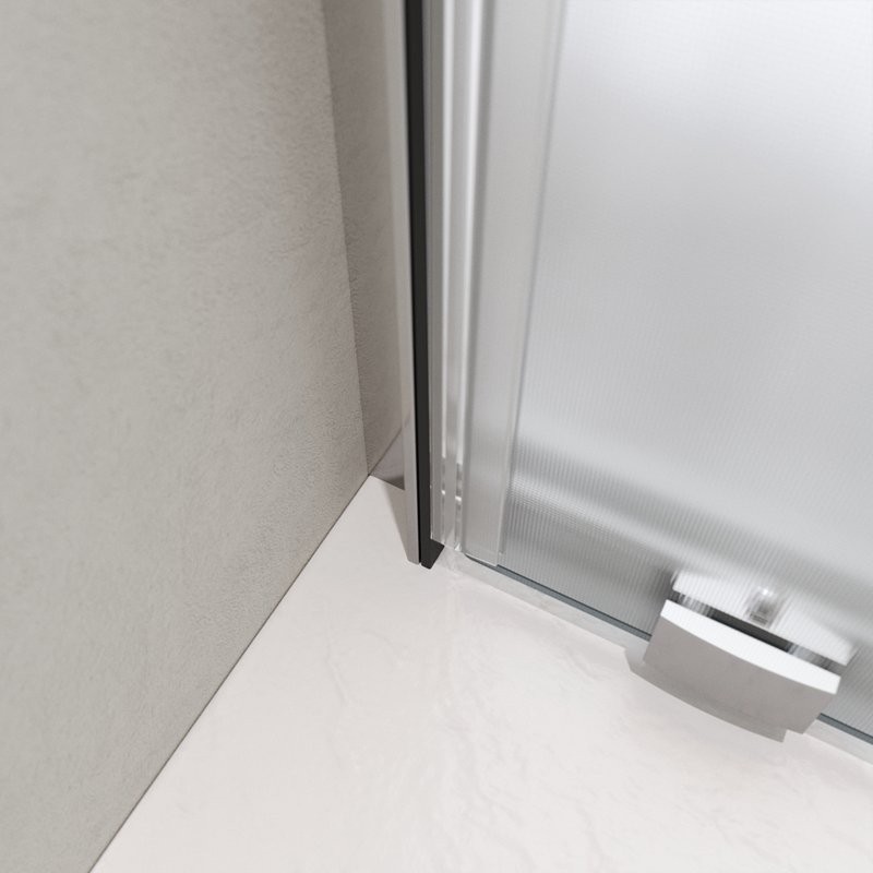 Душевая дверь в нишу BelBagno Luce BF-1-120-P-Cr профиль хром, стекло рифленое