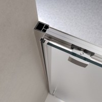 Душевая дверь в нишу BelBagno Luce BF-1-120-P-Cr профиль хром, стекло рифленое
