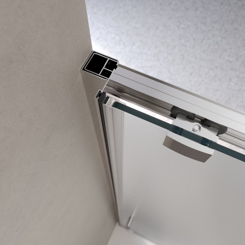 Душевая дверь в нишу BelBagno Luce BF-1-120-P-Cr профиль хром, стекло рифленое