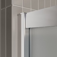 Душевая дверь в нишу BelBagno Luce BF-1-120-P-Cr профиль хром, стекло рифленое