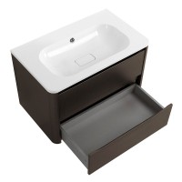 Мебель для ванной комнаты Cezares Relax 80 подвесная, 2 ящика, оружейная сталь