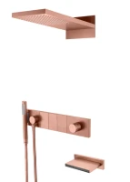 Душевой комплект Boheme Zodiac 132-2-CB С ВНУТРЕННЕЙ ЧАСТЬЮ, copper brushed