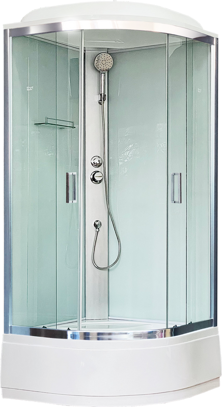 Душевая кабина Royal Bath CK RB90CK5-WT-CH с сиденьем