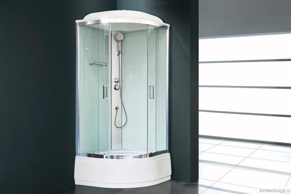 Душевая кабина Royal Bath CK RB90CK5-WT-CH с сиденьем