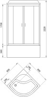 Душевая кабина Royal Bath CK RB90CK5-WT-CH с сиденьем