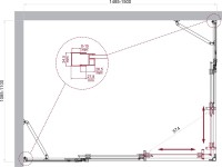 Душевой уголок BelBagno Luce AH-22-150/110-C-Cr профиль хром, стекло прозрачное