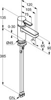 Смеситель для раковины Kludi Zenta 382519175