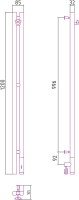 Полотенцесушитель электрический Сунержа Нюанс 3.0 120 см черный матовый, правый