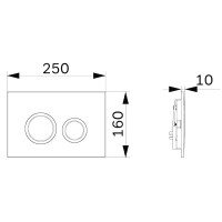 Кнопка смыва для унитаза AM.PM ErgoFit L I110101 АБС-пластик, цвет белый глянец