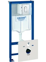 Система инсталляции для унитазов Grohe Rapid SL 38929000 4 в 1 с кнопкой смыва Система инсталляции для унитазов Grohe Rapid SL 38929000 4 в 1 с кнопкой смыва