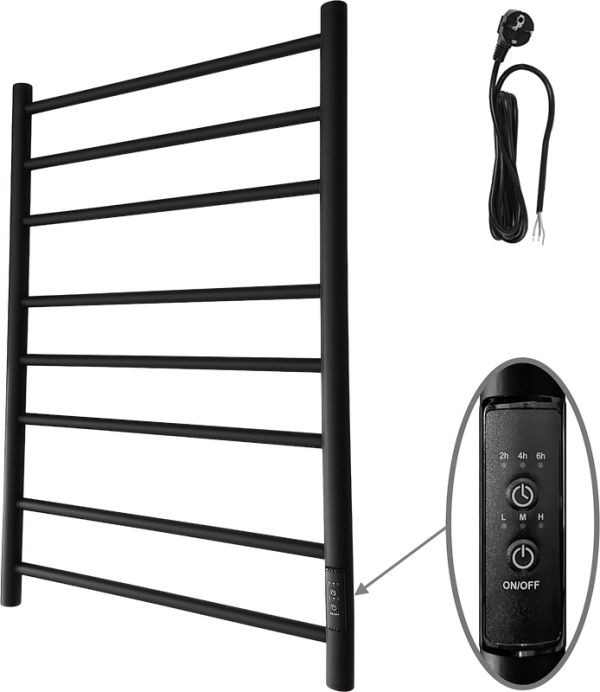 Полотенцесушитель электрический Маргроид Вид 10 СНШ 80x50 R черный матовый