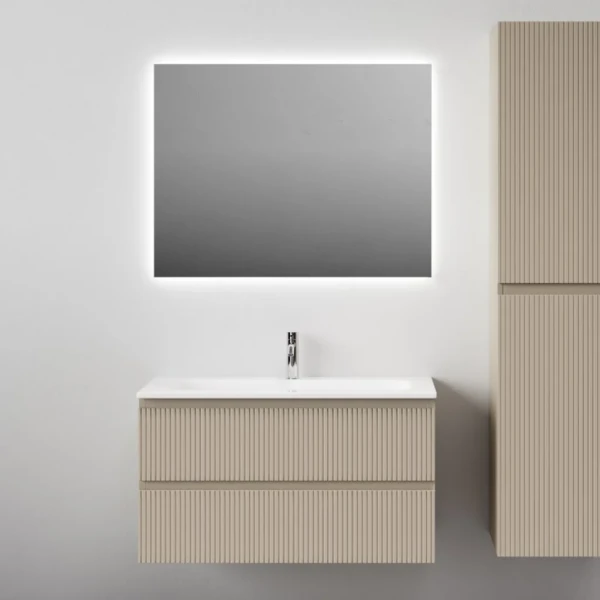 Мебель для ванной комнаты Sancos Snob T 90 подвесная, beige soft, раковина СN7019
