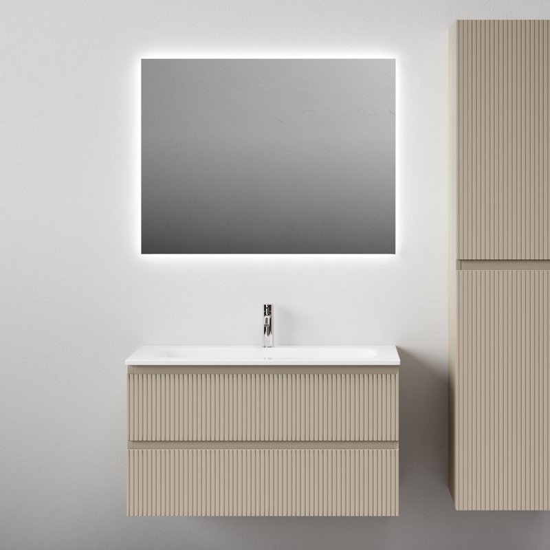 Мебель для ванной комнаты Sancos Snob T 90 подвесная, beige soft, раковина СN7019