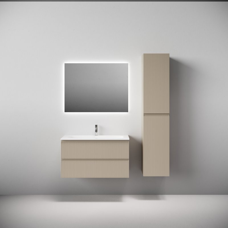 Мебель для ванной комнаты Sancos Snob T 90 подвесная, beige soft, раковина СN7019