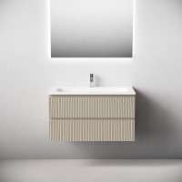 Мебель для ванной комнаты Sancos Snob T 90 подвесная, beige soft, раковина СN7019