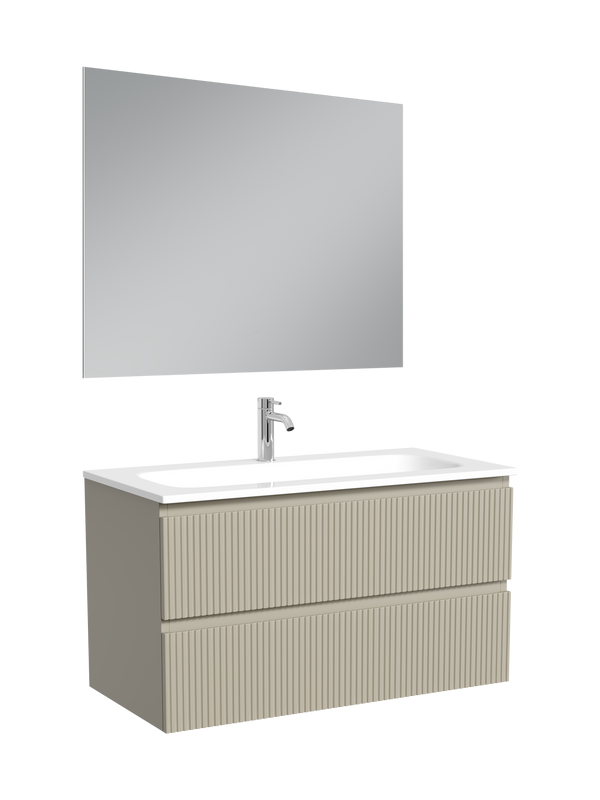 Мебель для ванной комнаты Sancos Snob T 90 подвесная, beige soft, раковина СN7019