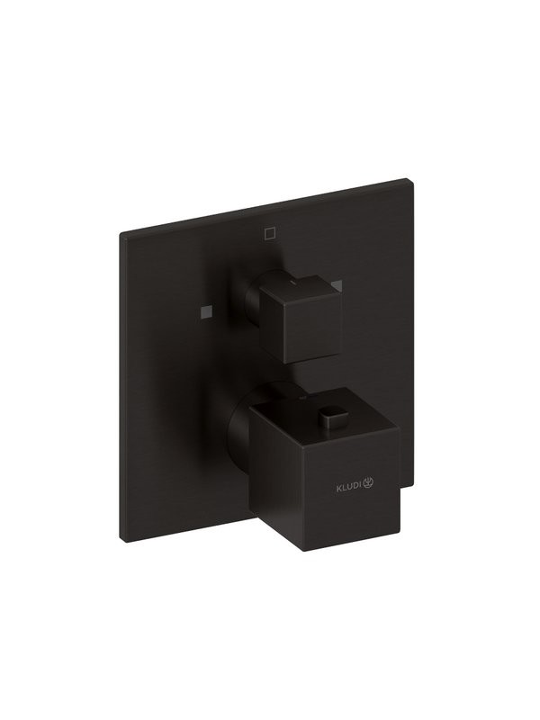 Термостатический смеситель встраиваемый Kludi Decus 54810N275 С ВНУТРЕННЕЙ ЧАСТЬЮ, оружейная сталь PVD