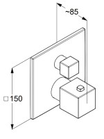 Термостатический смеситель встраиваемый Kludi Decus 54810N275 С ВНУТРЕННЕЙ ЧАСТЬЮ, оружейная сталь PVD
