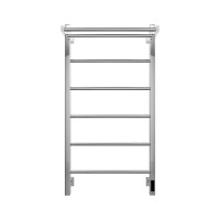 Полотенцесушитель электрический Grota App 530х1000 NP EL 100x55 см, подключение справа, слева, скрытое подключение справа, глянцевый хром, лесенка, с полкой