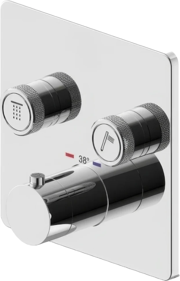 Термостатический смеситель встраиваемый Plumberia Selection PSBOX KITPSB2902CR С ВНУТРЕННЕЙ ЧАСТЬЮ, хром