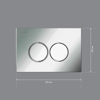 Кнопка смыва для унитаза AM.PM ProC L I070151 пластик, цвет глянцевый хром