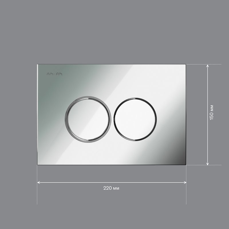 Кнопка смыва для унитаза AM.PM ProC L I070151 пластик, цвет глянцевый хром