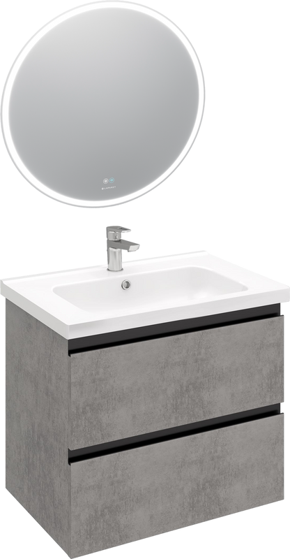 Мебель для ванной комнаты Laparet Electra 70 подвесная, хромикс серебро