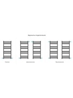 Полотенцесушитель водяной Сунержа Модус Pro 15-0450-1250 120x55 см, темный титан муар, лесенка