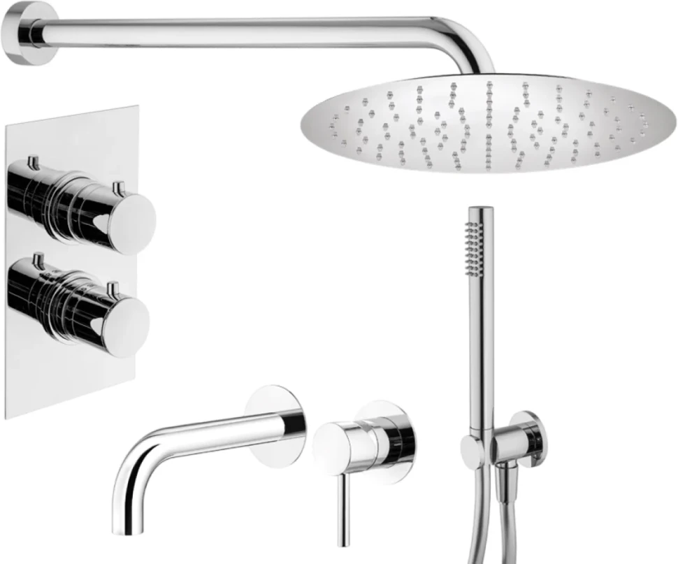 Комплект для ванной Plumberia Selection Ixo KITXOT18QCR210 С ВНУТРЕННЕЙ ЧАСТЬЮ, хром