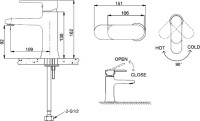 Смеситель для раковины Bravat Opal F1125183CP