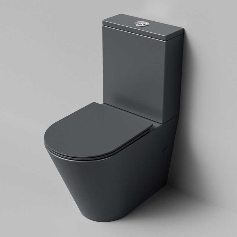 Унитаз-компакт напольный Grossman GR-4458GMSQ с микролифтом, серый матовый