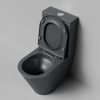 Унитаз-компакт напольный Grossman GR-4458GMSQ с микролифтом, серый матовый