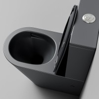 Унитаз-компакт напольный Grossman GR-4458GMSQ с микролифтом, серый матовый