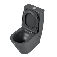 Унитаз-компакт напольный Grossman GR-4458GMSQ с микролифтом, серый матовый