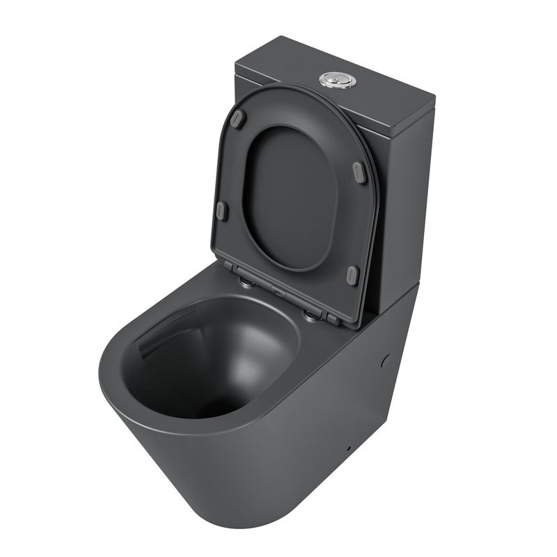 Унитаз-компакт напольный Grossman GR-4458GMSQ с микролифтом, серый матовый